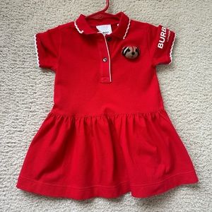 Burberry red dress 18 mos